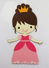 Princess Girl Paper Doll Die Cut Scrapbook Embellishment