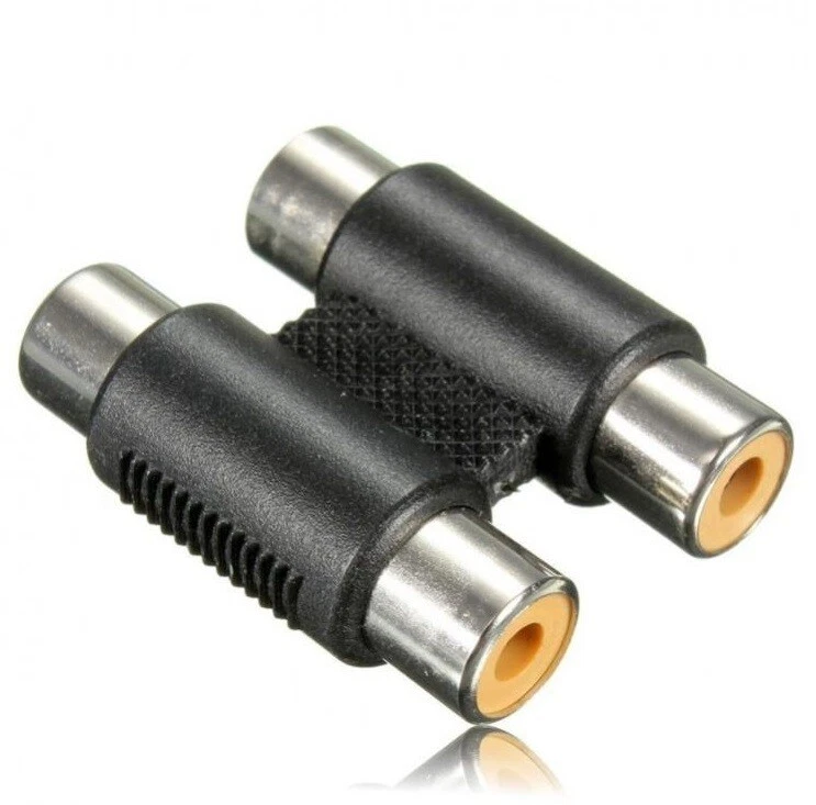 2X 2RCA 2-Way Female AV Audio Video Connector Coupler F/F Adapter Joiner Plug AU - Image 3 of 3