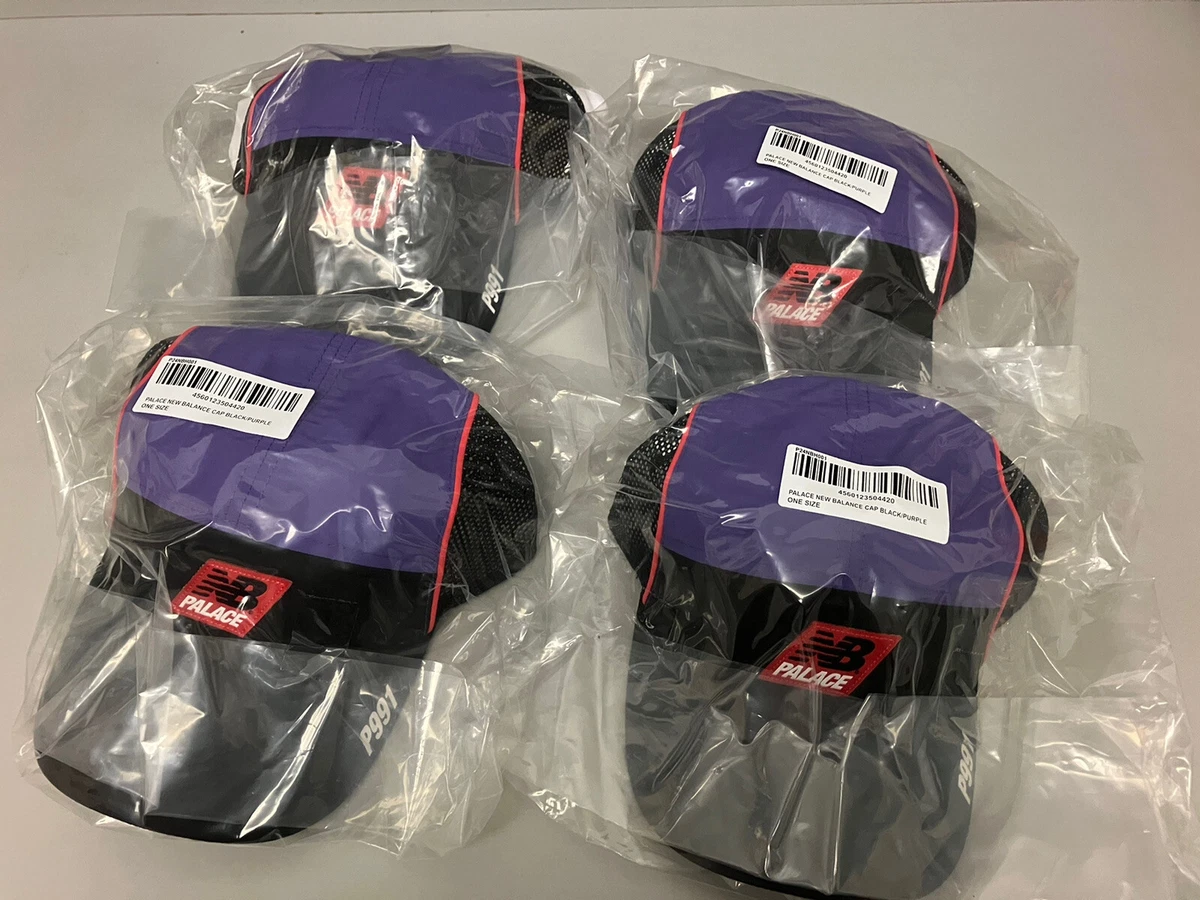 PALACE SKATEBOARDS NEW BALANCE CAP BLACK PURPLE