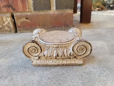 Capital Column Pedestal Top, Pillar Candle Holder, Rose Bowl, Riser. Tabletop 