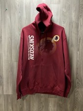 Washington Redskins Hoodie Womens Large Full Zip Fleece Lined