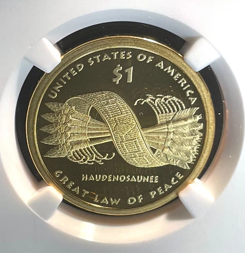2010 S Sacagawea Dollar NGC PF 70 Ultra Cameo Great Law of Peace Flawless Coin