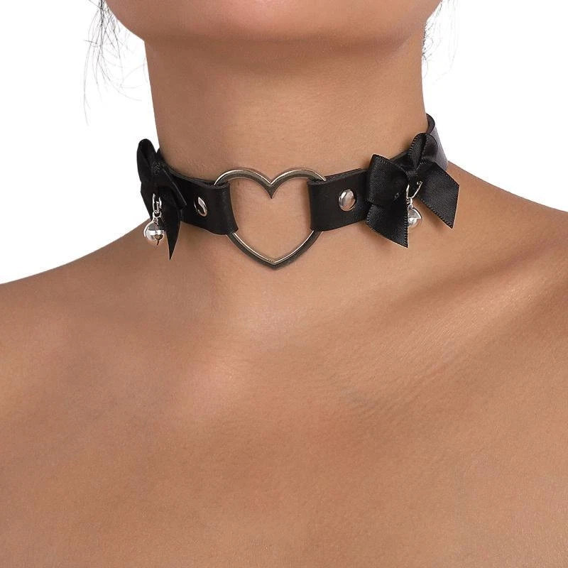 Leather choker necklace australia sale