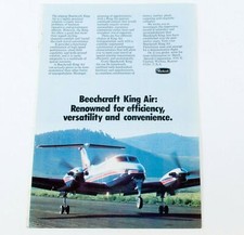 Annonce Originale D'Une Impression D'Avion Beechcraft King Air – 1978