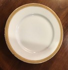 Antique Set 3 Royal Bayreuth Bavaria 6" Salad Bread /Butter Plates Gold Trim EUC — photo 3
