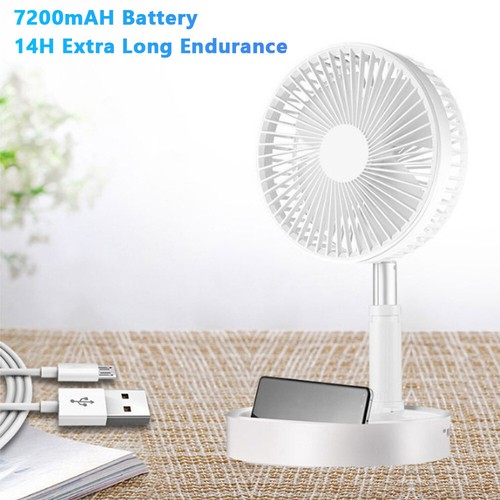 Portable Stand Fan Folding USB Rechargeable Telescopic Table Floor Fan US STOCK - Picture 7 of 11