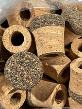 Cork Rings, Large Mixed Grain / Natural Butt Cap Style #2, One Butt Cap
