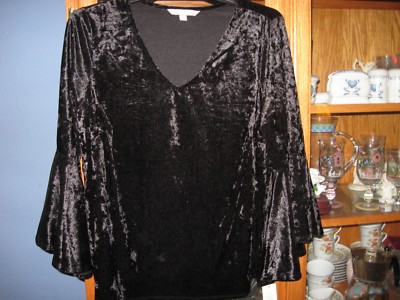 WOMENS DRESS TOP BLOUSE SIZE 2X 1X CHRISTMAS HOLIDAY VELVET TOP RET $46.00  NEW | eBay