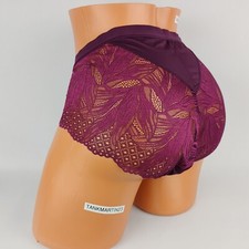 NWT LANE BRYANT CACIQUE PLUS NO SHOW HIPSTER 22/24 PLUS PANTY WINE LACE BACK