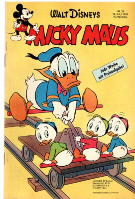 Micky Maus 1959  nr 29 Z1   + MMK zeitung + Gutschein   ab 5 auktionen portofrei