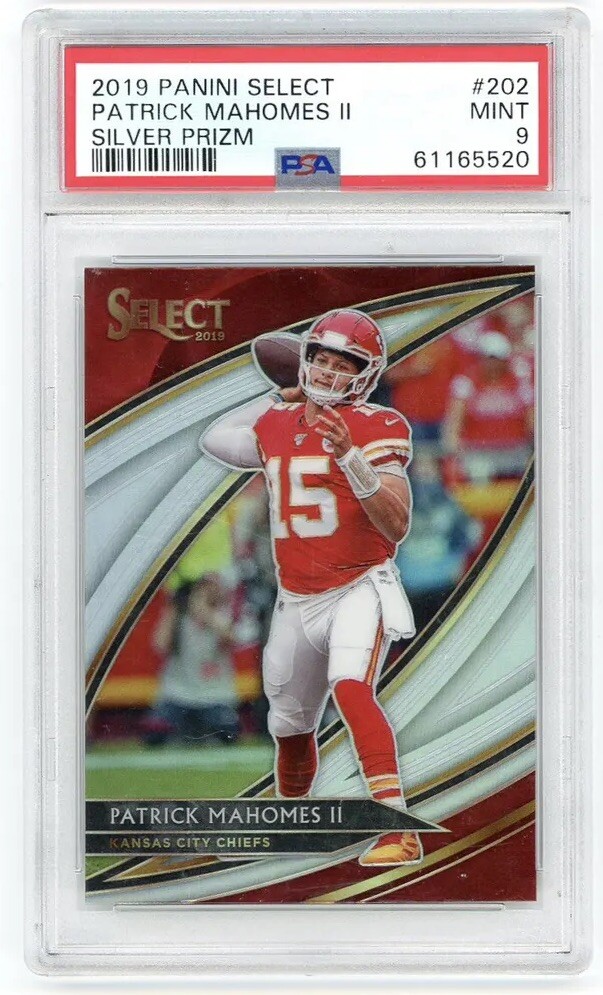 2019 Panini Select Patrick Mahomes Silver Field Level #202 PSA 9 Mint Chiefs
