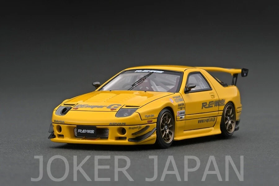 Ignition Model IG2138 1/43 Mazda RX-7 (FC3S) RE Amemiya Yellow JDM