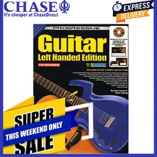 Progressive Left Handed Guitar Learn Electric Acoustic  Guitar Music Book DVD -