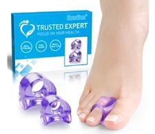 4 Pairs Gel Toe Separators – Bunion Relief Orthotic Spacers for Foot Pain Aid