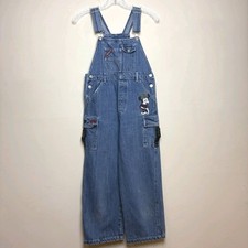 VTG DISNEY Mickey For Kids Overalls Youth 10 Denim Cargo Embroidered Minnie