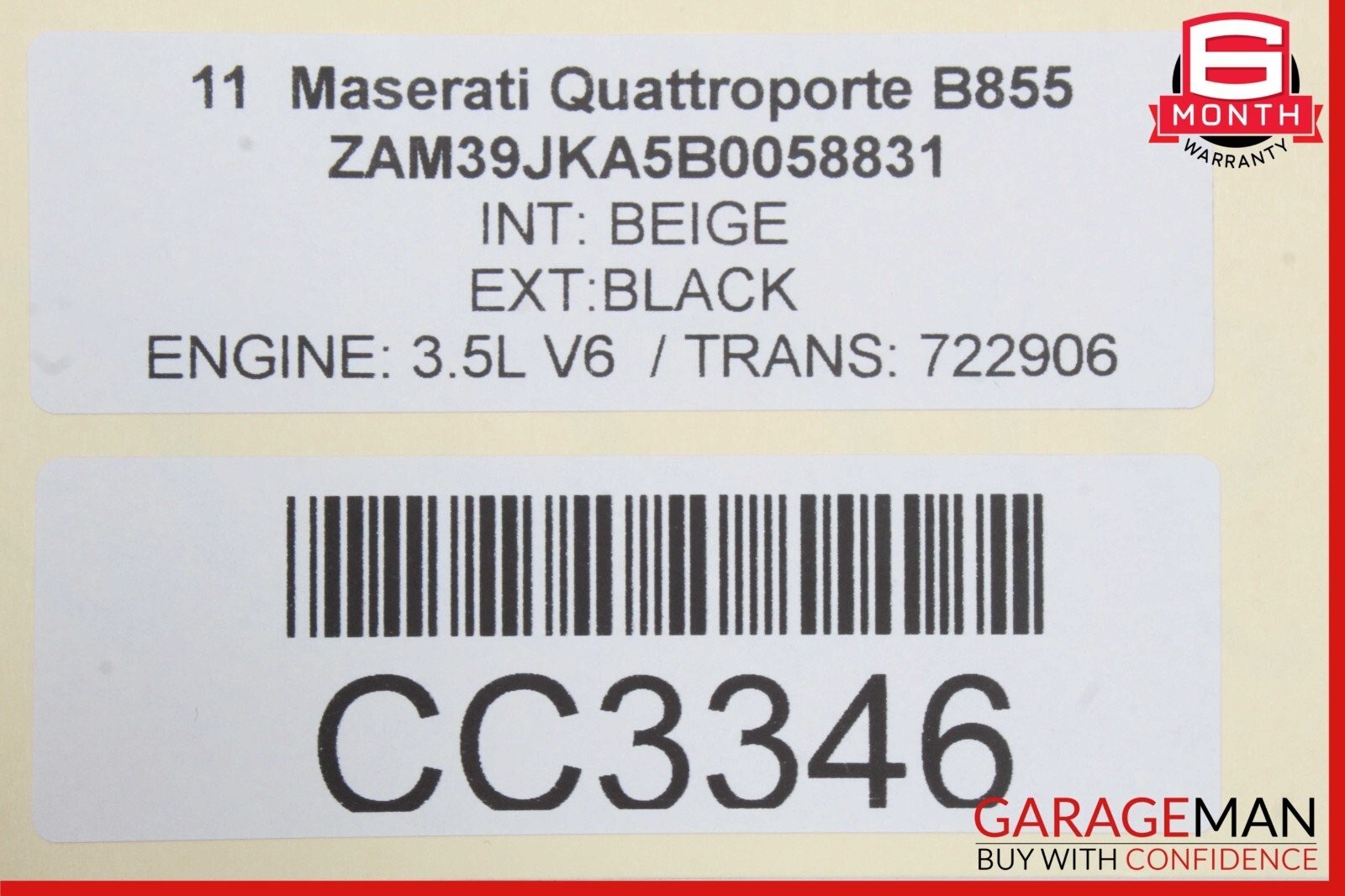 09-13 Maserati Quattroporte S M139 Front Right Lower Bottom Seat Cushion OEM