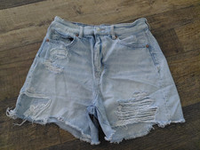 American Eagle Distressed Baggy Mom Shorts Denim Size 6 Womens