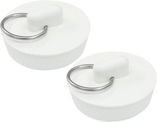 2 Pack Rubber Drain Stopper, Universal Bathroom Sink Stopper Bathtub Drain Plug,
