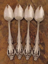 Oneida Brahms Set of 4 Fruit Citrus Spoons Community Stainless Flatware Lot Q