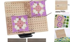 9.8 x7.7 inches Crochet Blocking Board with Pegs, Wooden Blocking Boards for