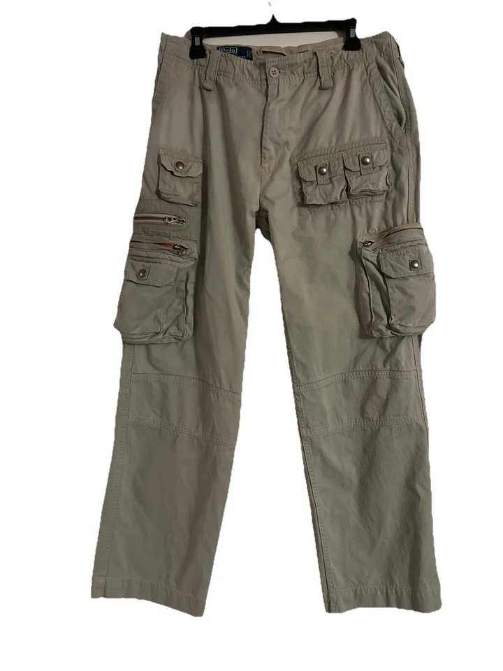 Ralph Lauren Polo Men’s Cargo Pants 33x30 Light Gray/Khaki - Image 2 of 4