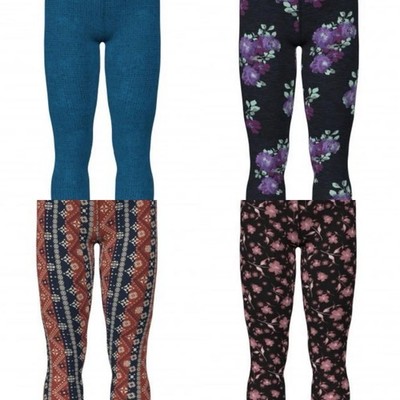 Legging Lularoe Taille Unique Violet Motif Fleurs - Neuf Avec étiquettes