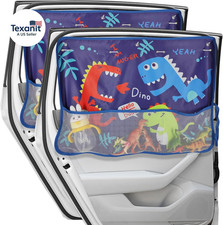 Car Window Shade for Baby, 2 Pack Car Sun Shades with Storage Net Pocket Auto Wi