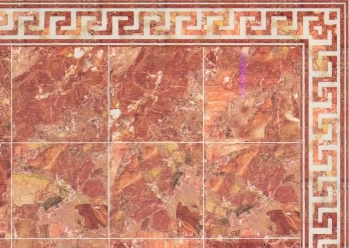 CREAL MINIATURES Marmorfliesen rot, Puppenhaus Puppenstube 1:12