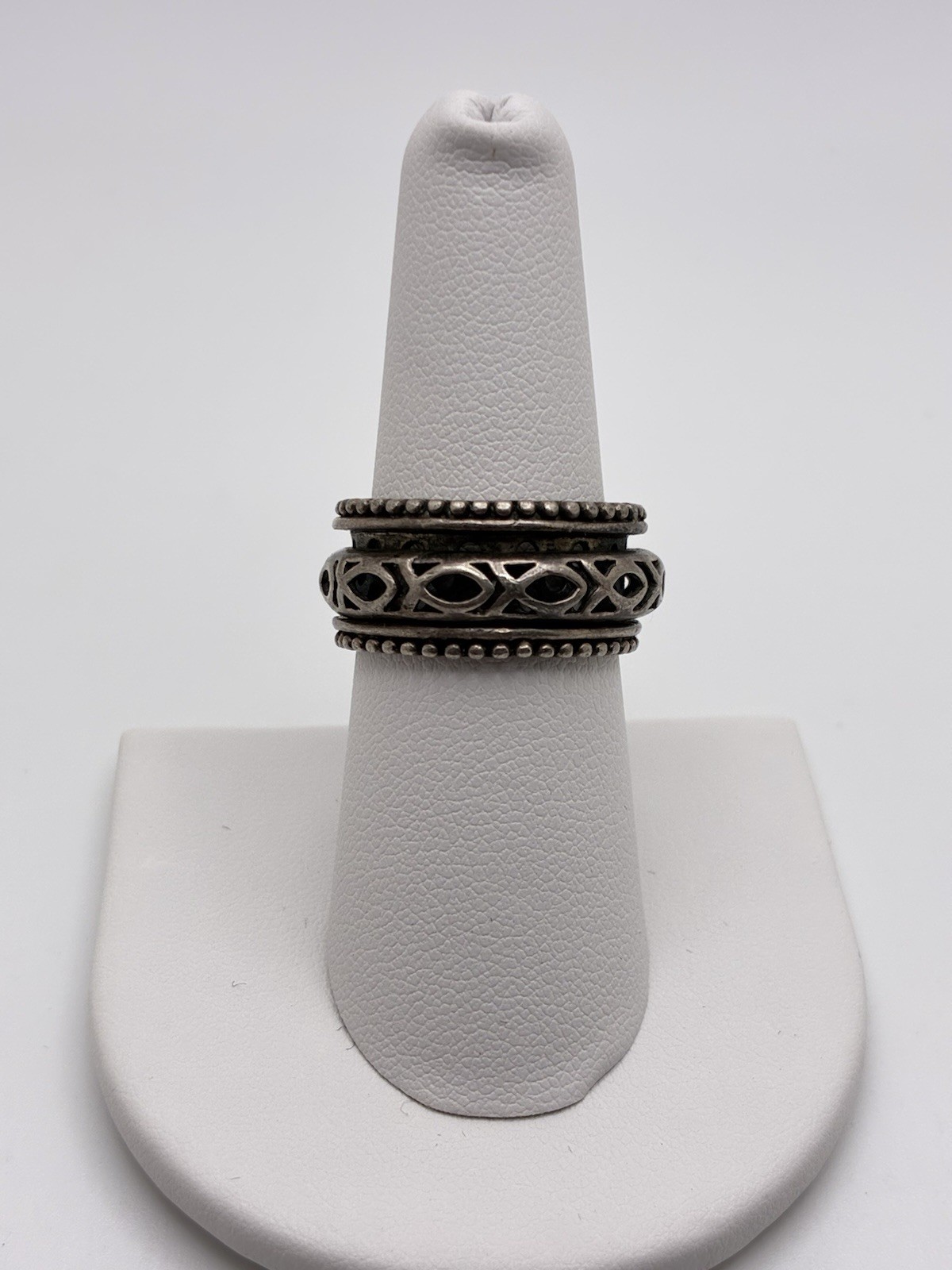 Spinner Ring Sterling Silver Signed Thailand VTG … - image 1