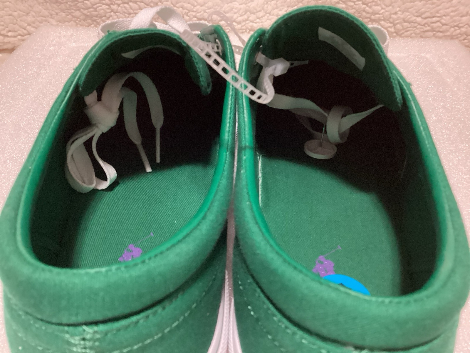 POLO RALPH LAUREN Uomo Faxon X Sneaker Verde Viola Pony Player Taglia 10