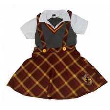 Harry Potter Gryffindor School Uniform Dress Costume Top Skirt Patch Women S