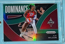 2022 Panini Prizm WNBA - Dominance A'ja Wilson Aces MVP #14 Green Prizm SP