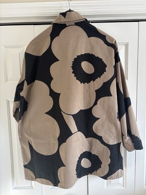 NWT Marimekko Abstraktio Unikko Cotton Shirt Jacket with snap