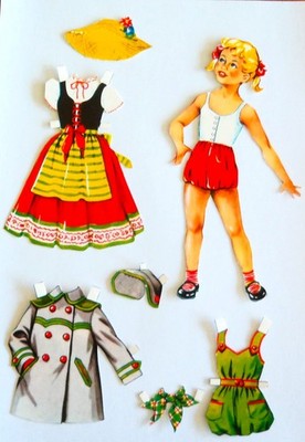 Anziehpuppe Papierpuppe Paper Doll ...   KERRY  ..  ..