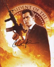 CHARLIE SHEEN signed autograph 20x25cm MACHETE in person autograph ACOA