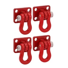 INJORA Metal Tow Hook for SCX24 TRX4M 1/24 1/18 RC Crawlers, 4pcs