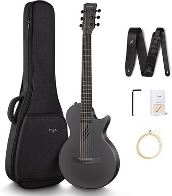 Enya Nova Go Akustikgitarre aus Kohlefaser, 1/2-Größe, Anfänger Gitarre für