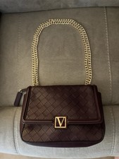Victoria's Secret Quilted Burgundy Chain Shoulder Bag Gold Hardware Women