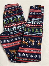 No Boundaries Juniors Sleigh All Day High-Waist Plush Lined Leggings S 3-5 New