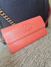 Auténtica cartera larga Chanel Caviar