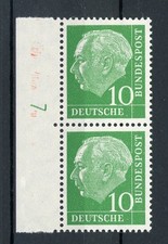Bund 183 y DZ 7 postfrisch im senkr. Paar #JJ475