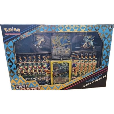 Premium Sammlung mit Figur Zacian Variocolor Cenit Supreme TCG Pokémon Spanisch