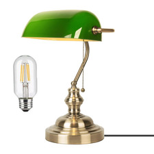 Jcpyiul Bankers Lamp Green Vintage Library Lamp Pull Chain Traditional Green