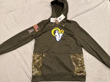 Nike Men  s Los Angeles Rams Salute To Service Hoodie Sweatshirt Large L Therma