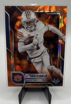Eric Singleton Jr. 2025 Bowman Chrome U Orange Sapphire #/25