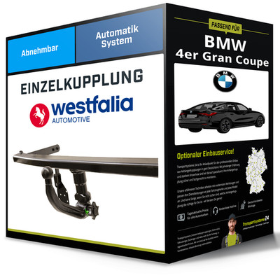 Abnehmbare Anhängerkupplung für BMW 4er Gran Coupe 14-21 Typ F36 Westfalia NEU