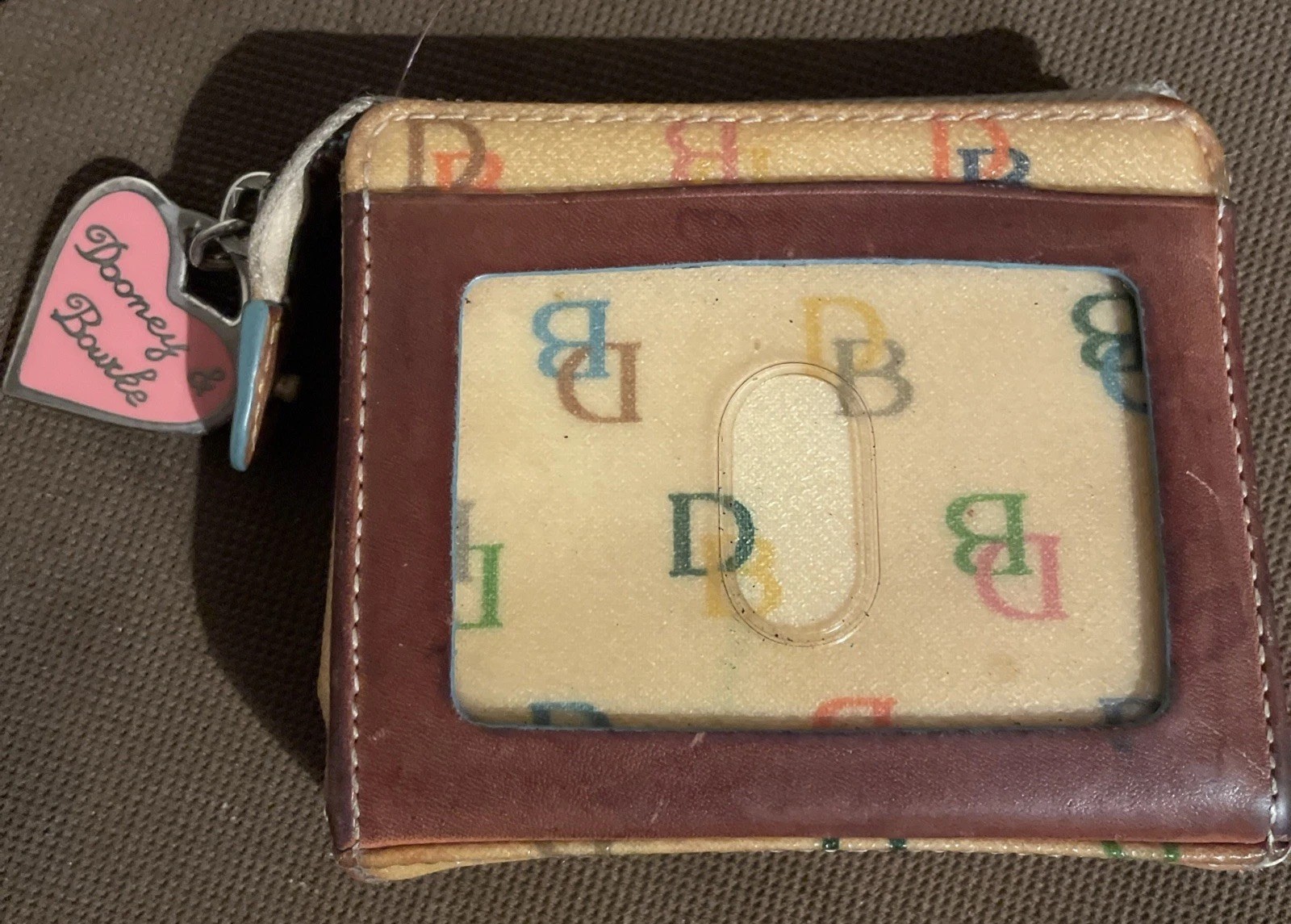 Dooney Bourke Multicolor Monogram Small Leather C… - image 1