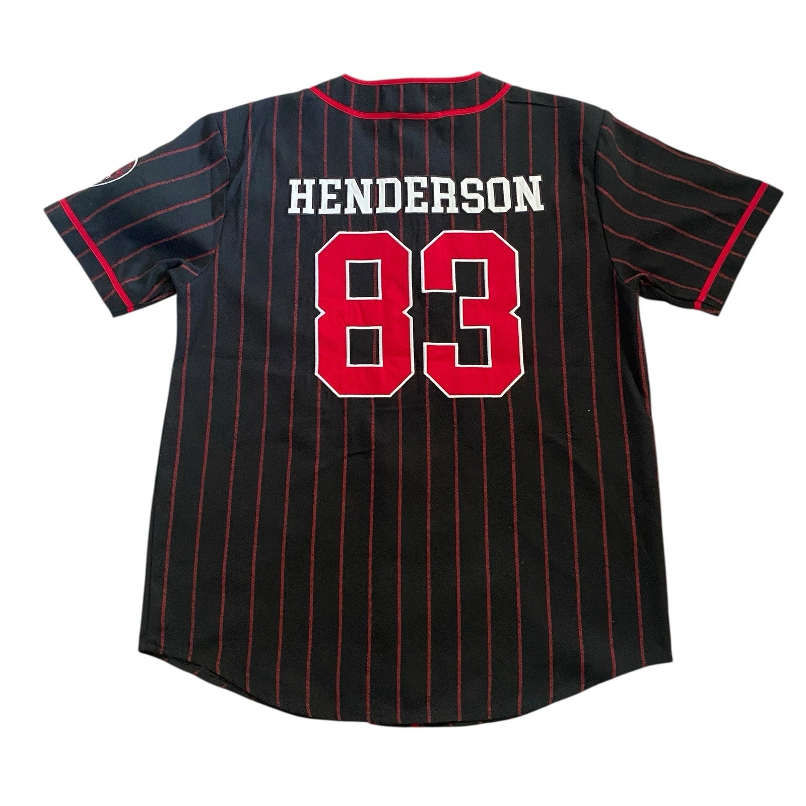 Stranger Things Hellfire Club Striped Baseball Jersey