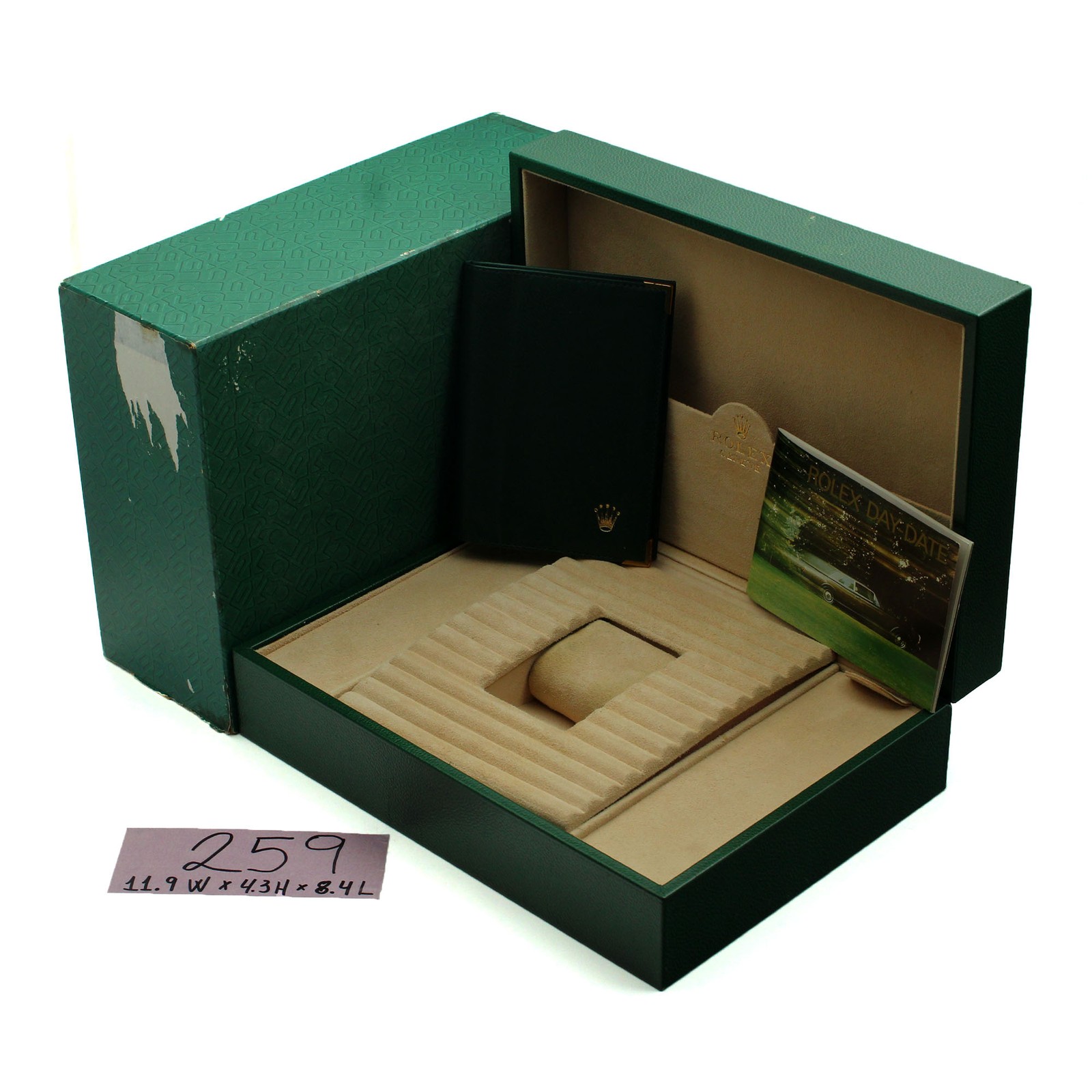 Rolex 11.9W x 4.3H x 8.4L