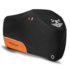 Motorcycle Cover Waterproof Outdoor Storage with Lock-Holes, 96.5" 210D Orange